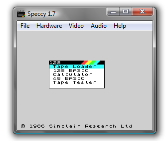 This is the Speccy emu; I -think- it's after loading the file ... I might be wrong.