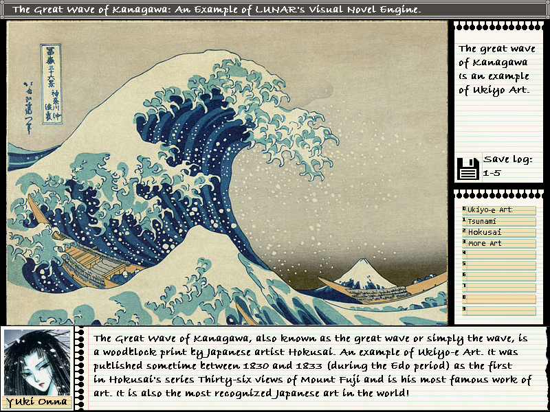 Visual-Novel Mock-Up: The Great Wave of Kanagawa (VIM)