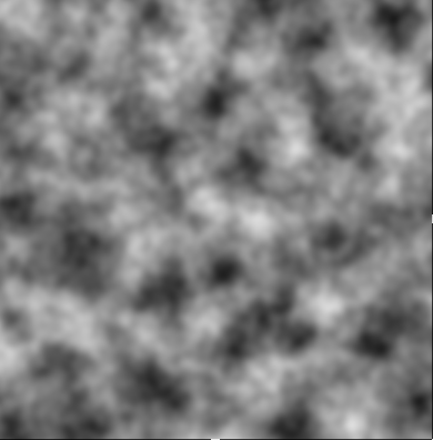 Fractal noise with 100 scale, 6 octaves (n), 0.7 persistence (a), 1.4 lacunarity (f)
